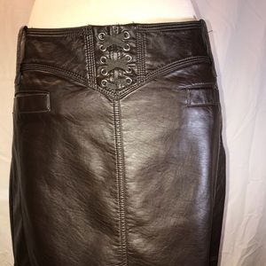 Faux leather skirt